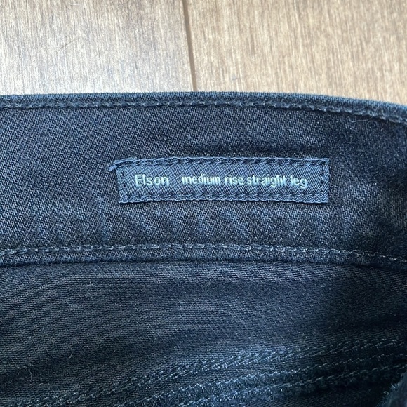 Citizens Of Humanity COH Elson Jeans Medium Rise Straight Leg Black Clean Hem 26 - Picture 7 of 13